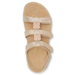 Amber Metallic Adjustable Sandal