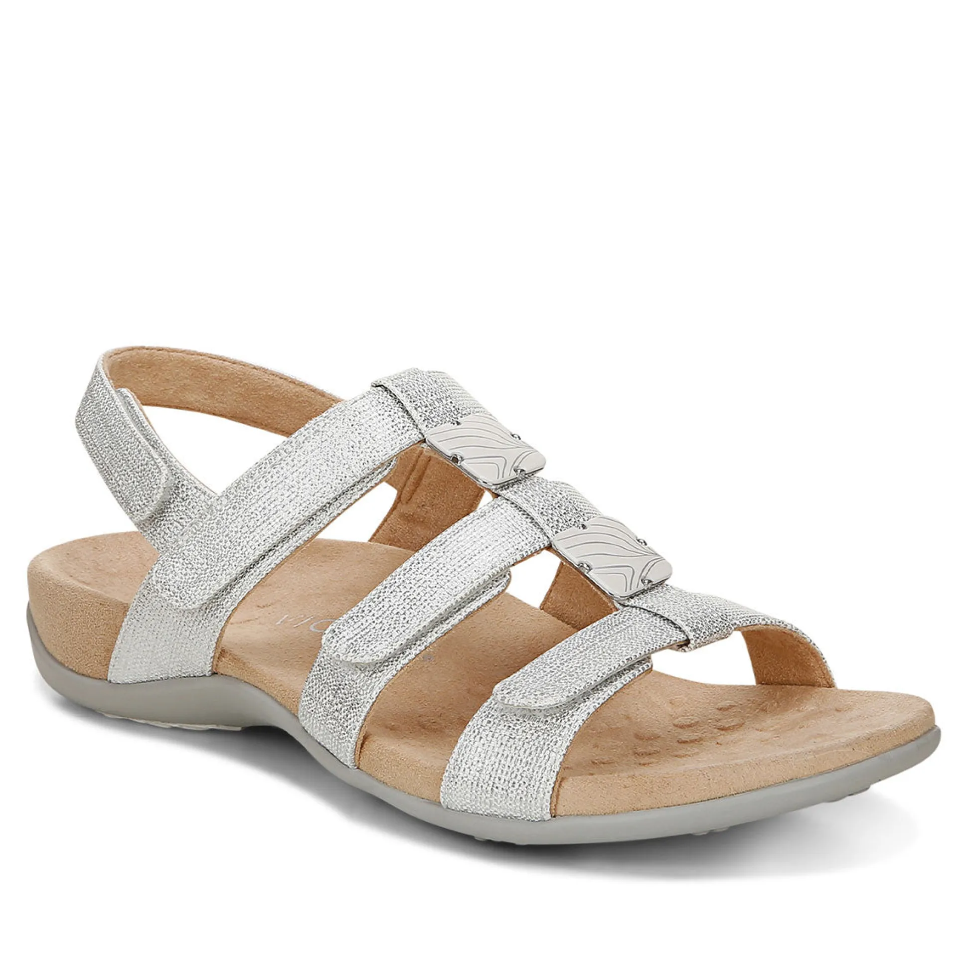 Women Vionic Sandals|Amber Metallic Adjustable Sandal