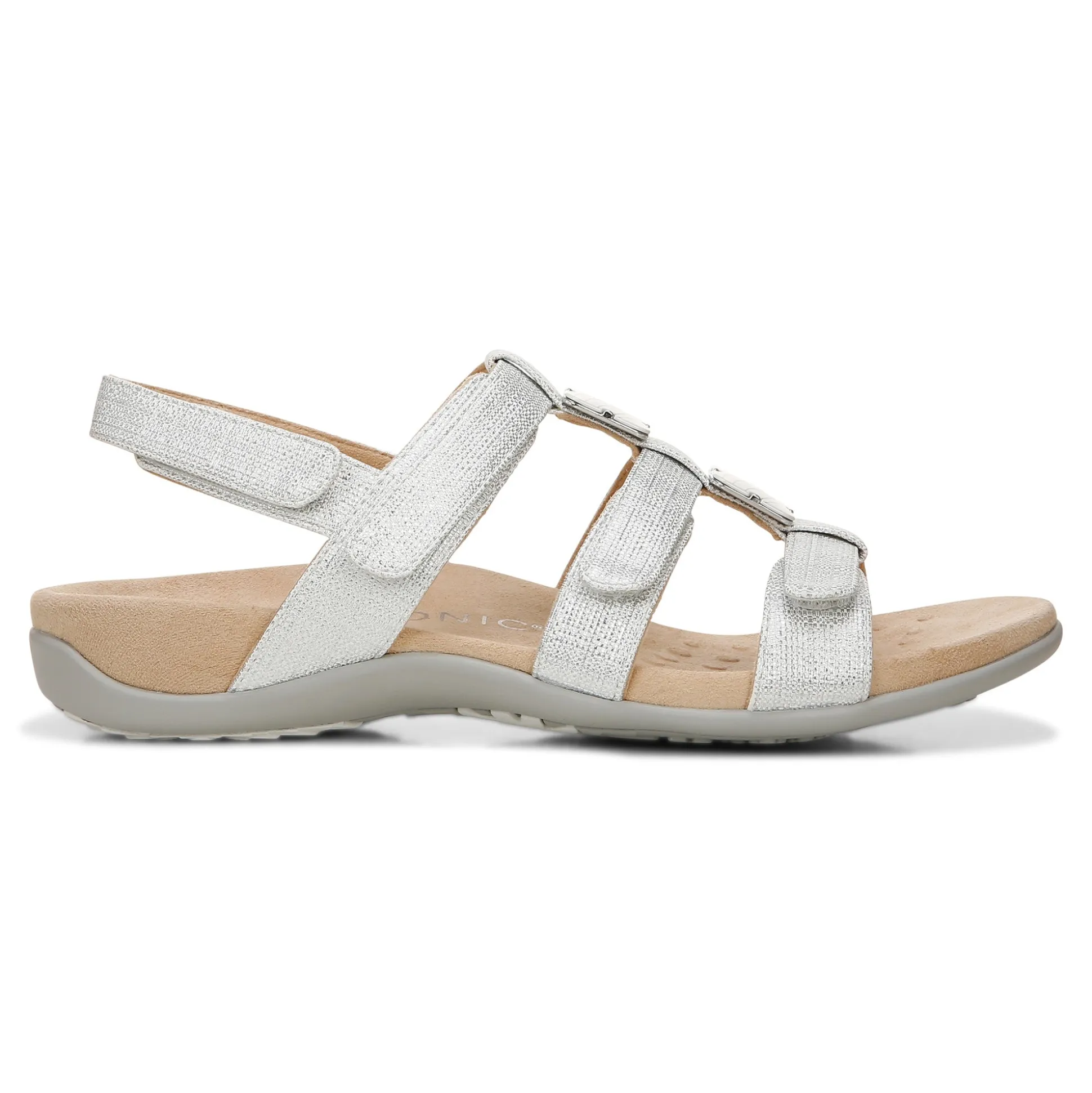 Women Vionic Sandals|Amber Metallic Adjustable Sandal