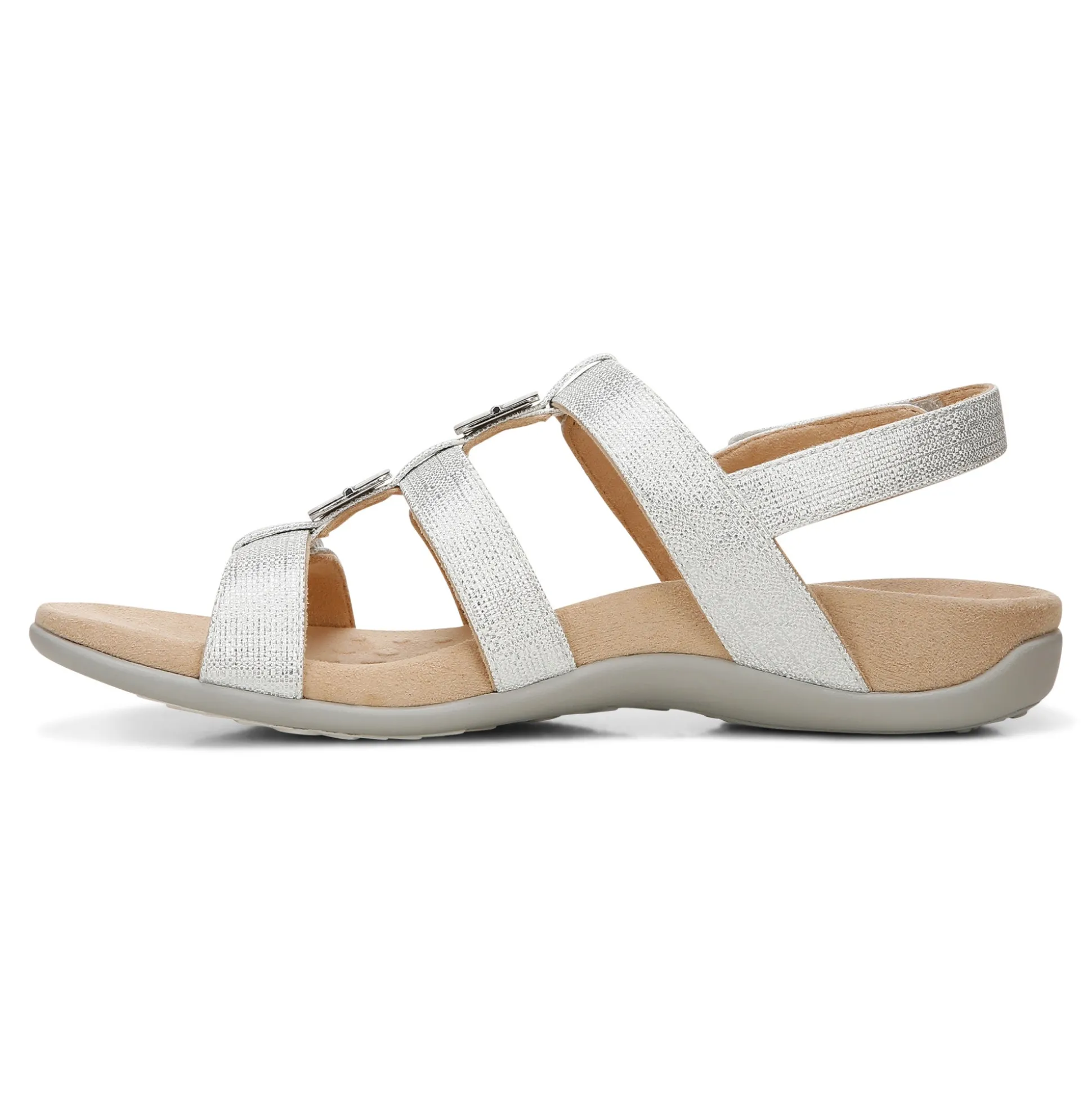 Women Vionic Sandals|Amber Metallic Adjustable Sandal