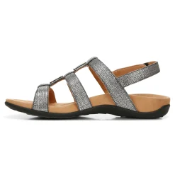 Women Vionic Sandals|Amber Metallic Adjustable Sandal