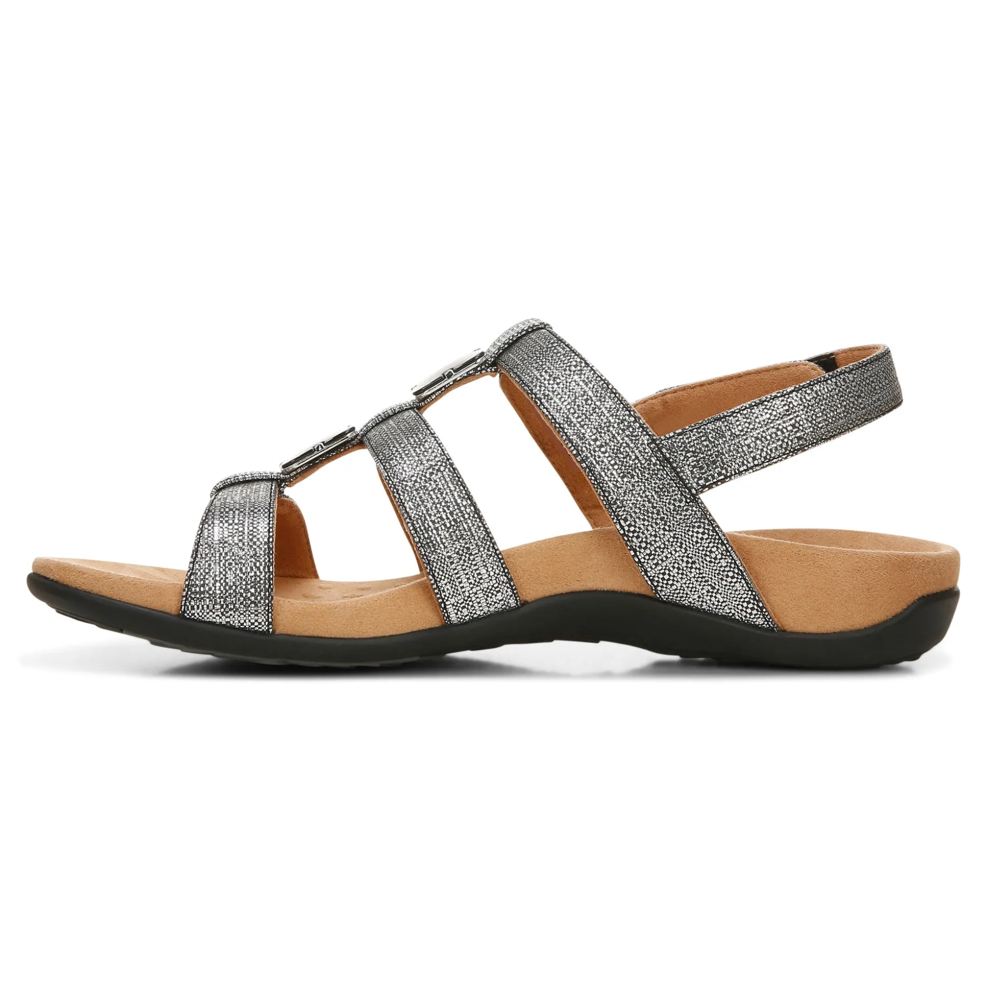 Women Vionic Sandals|Amber Metallic Adjustable Sandal