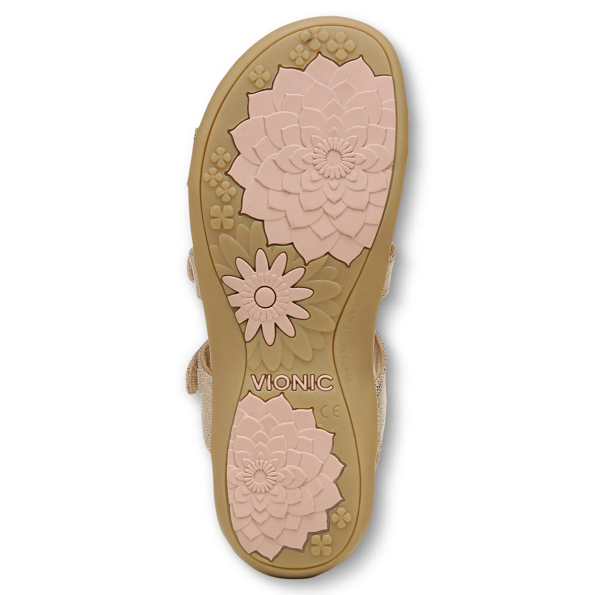 Women Vionic Sandals|Amber Metallic Adjustable Sandal