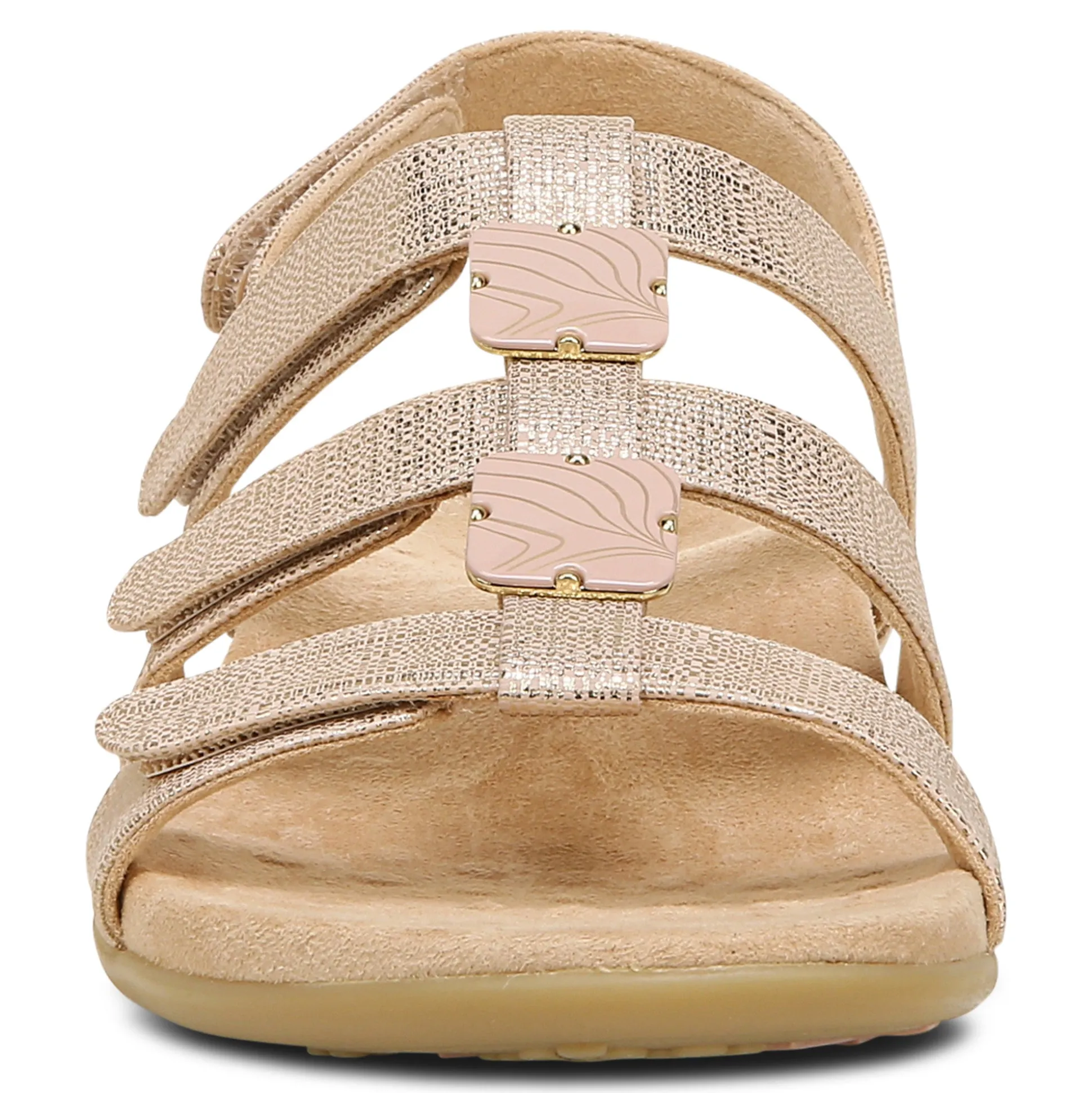 Women Vionic Sandals|Amber Metallic Adjustable Sandal