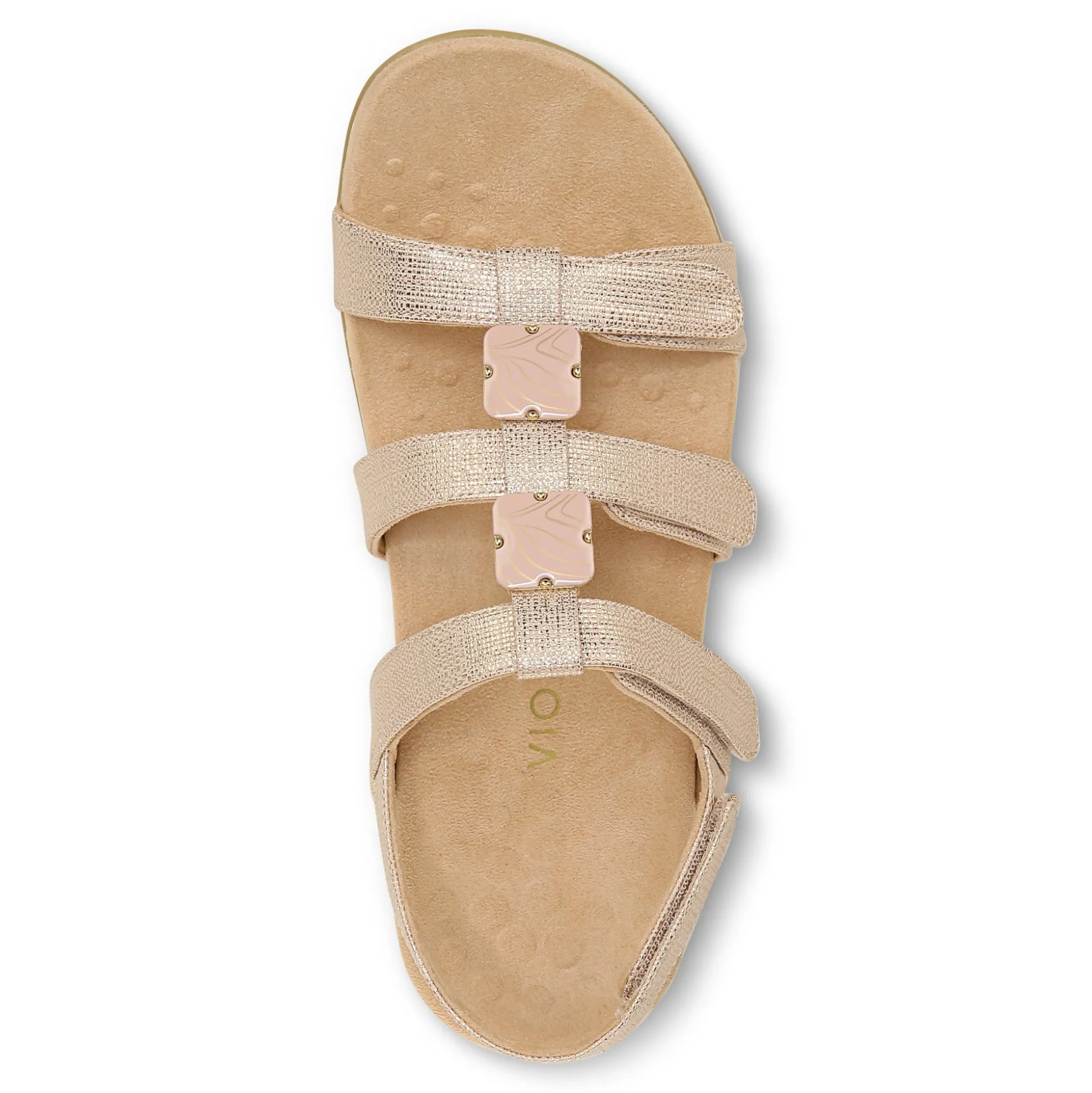 Women Vionic Sandals|Amber Metallic Adjustable Sandal
